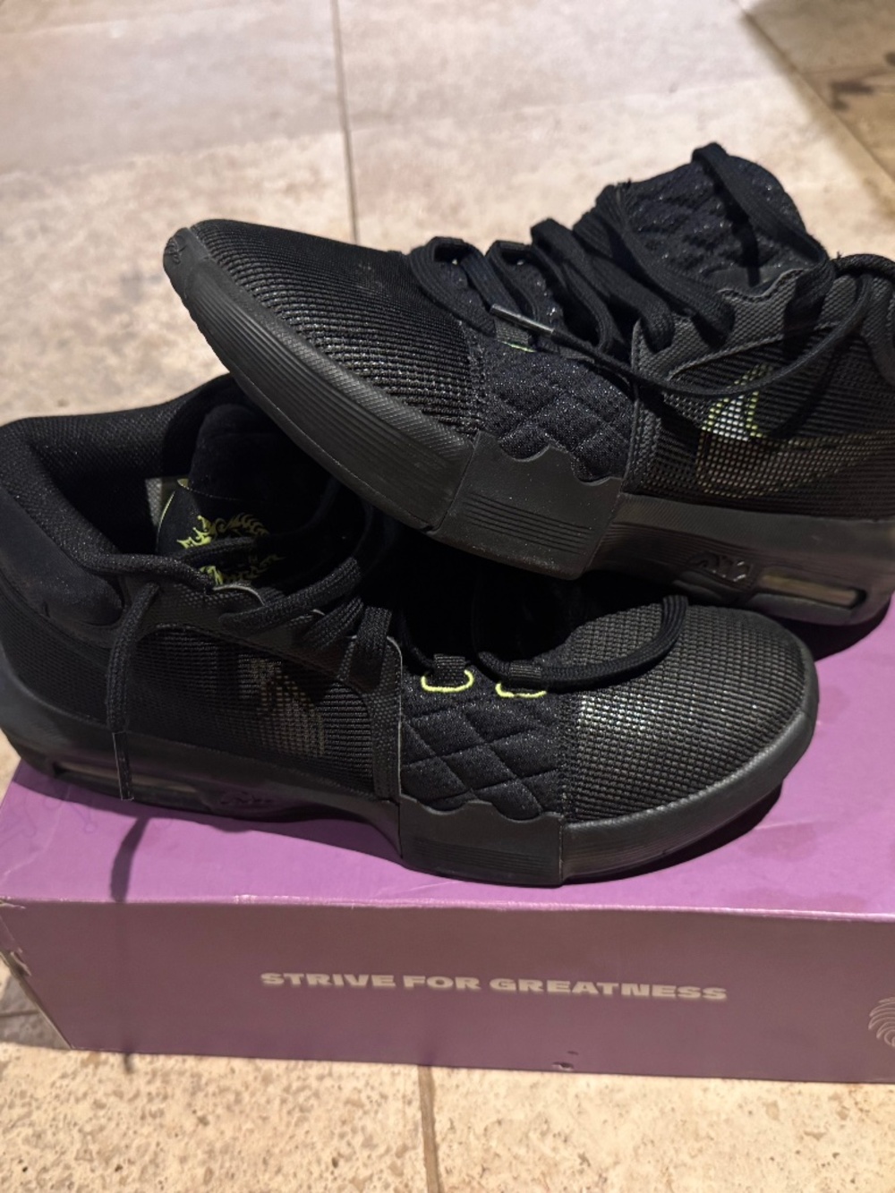 Nike LeBron Witness VIIBlack and Neon Green